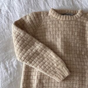 Classic Cream Wool Fisherman’s Sweater